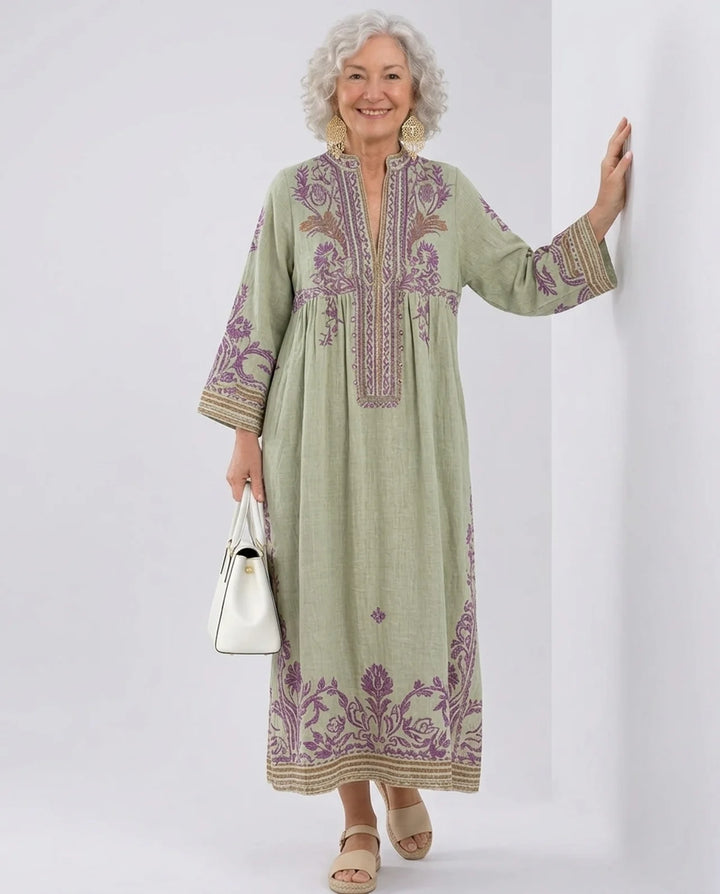 Celestina | Embroidered boho dress with a Mediterranean charm