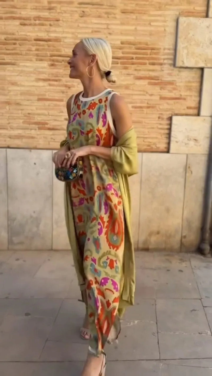 Martha | Flowing Dress with Shawl