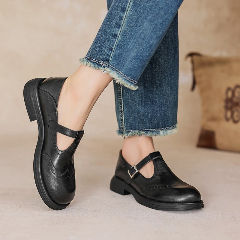 Elvara | Elegant Mary Janes Made Of Leather