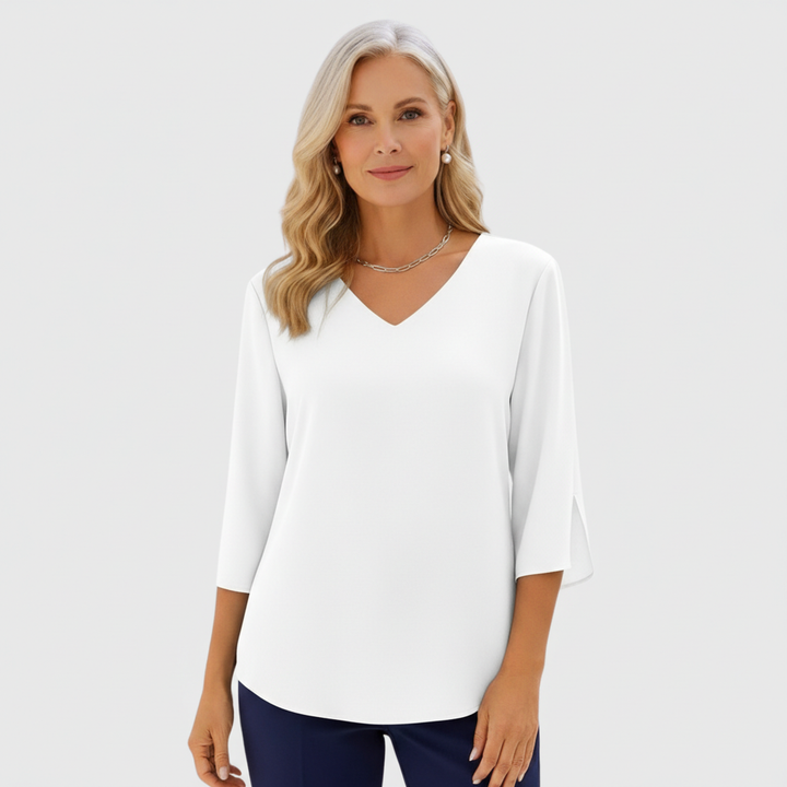 Addie™ | Casual V-Neck Everyday Blouse