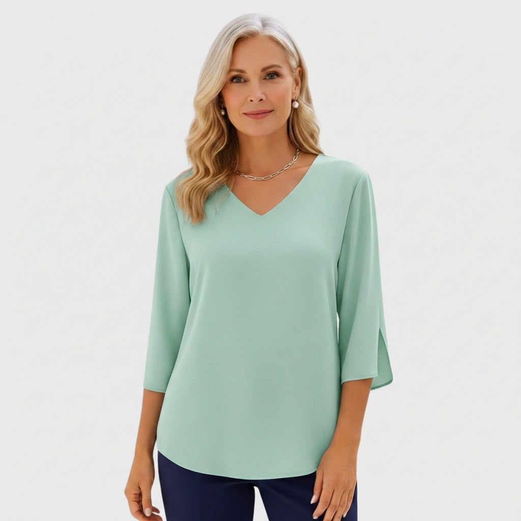 Addie™ | Casual V-Neck Everyday Blouse