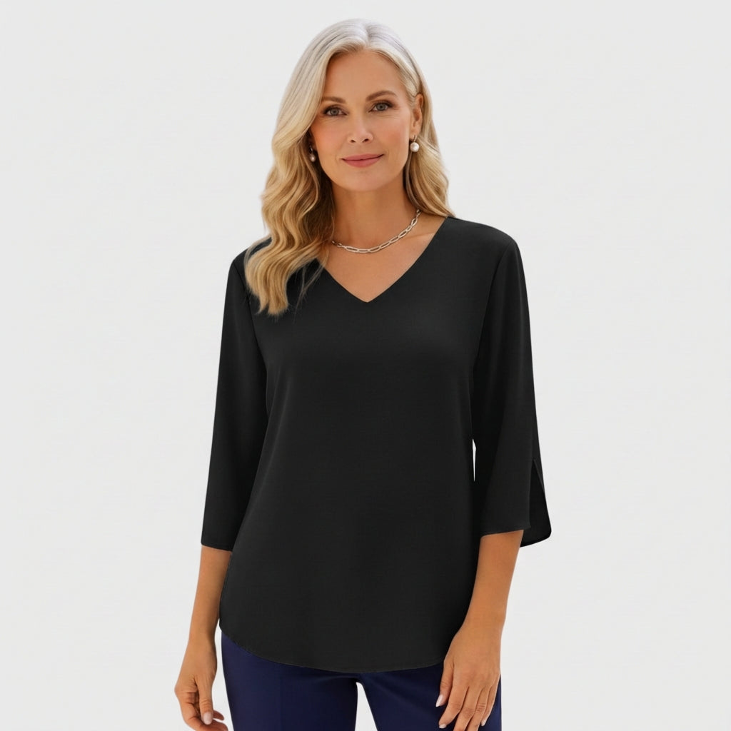 Addie™ | Casual V-Neck Everyday Blouse