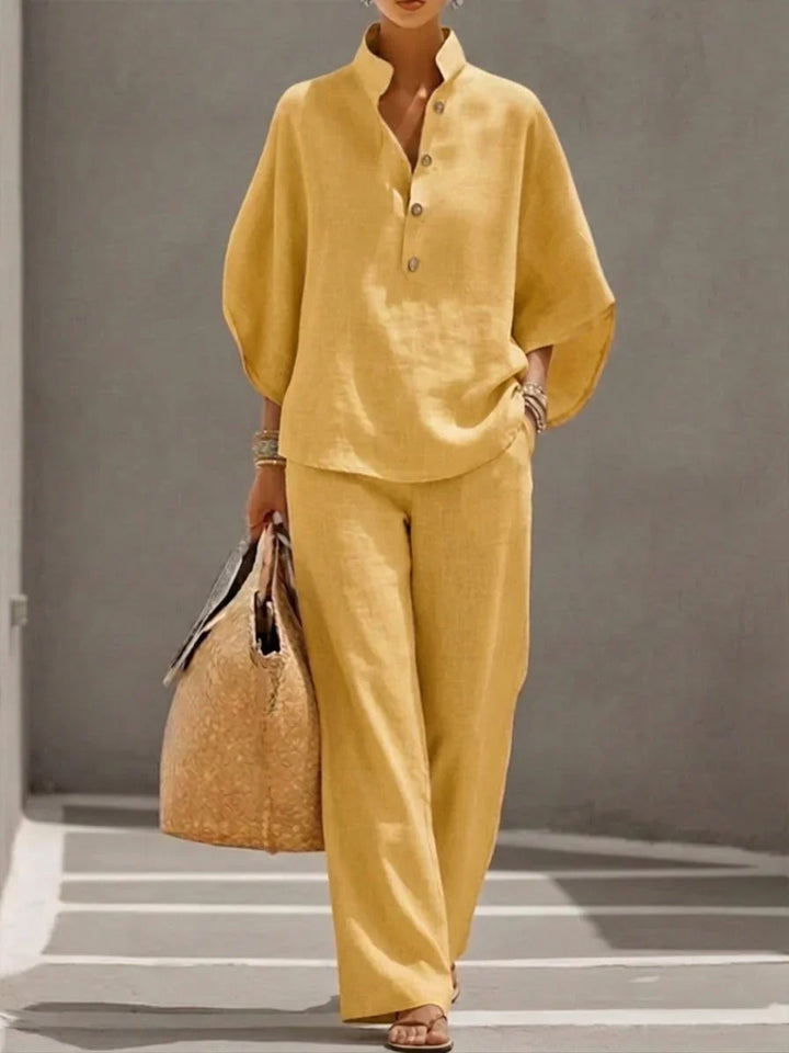 Maribel™ | Batwing Sleeve and Wide Leg Pants Set