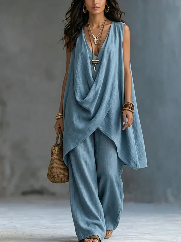 Aira™ | Elegant Draped Bohemian Set