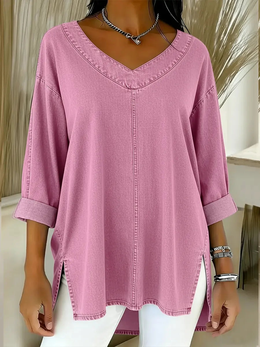 JESSICA | RELAXED V-NECK TOP