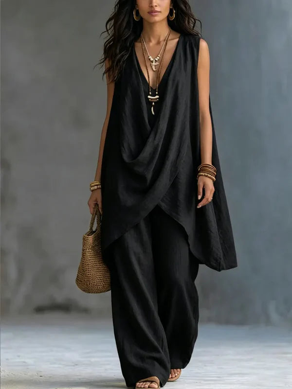Aira™ | Elegant Draped Bohemian Set