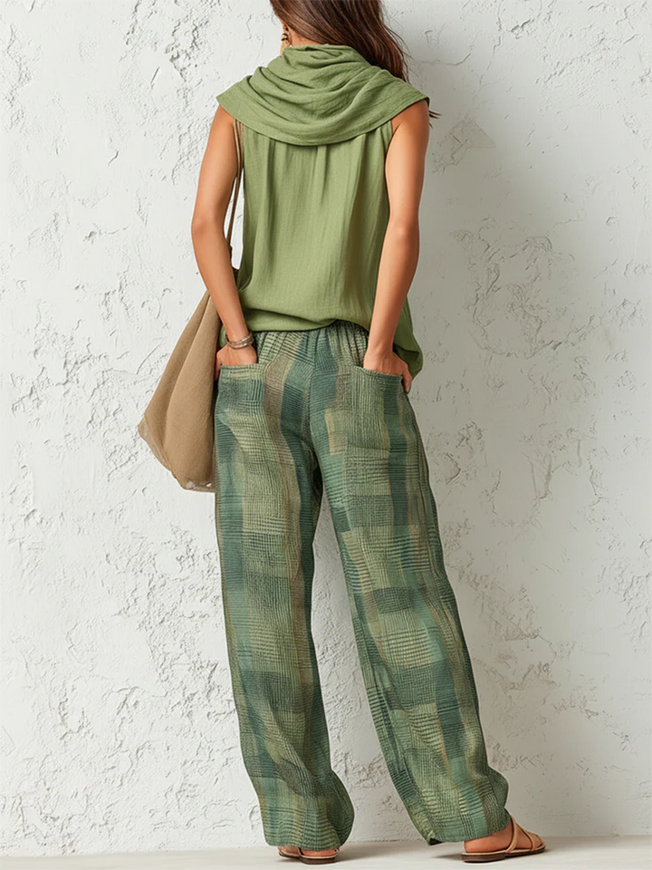 Opalina™ | Casual Draped Neck Two Piece Set