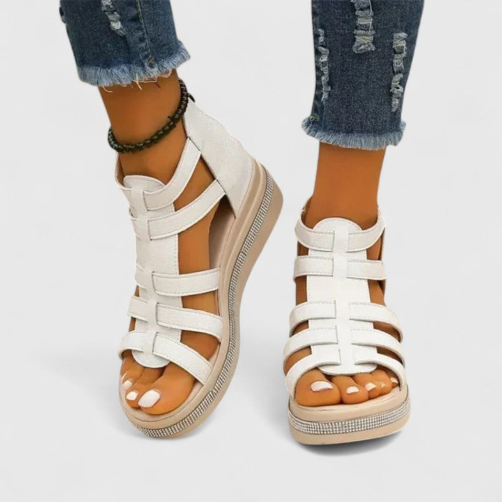 Samantha | Gladiator Wedge Sandals