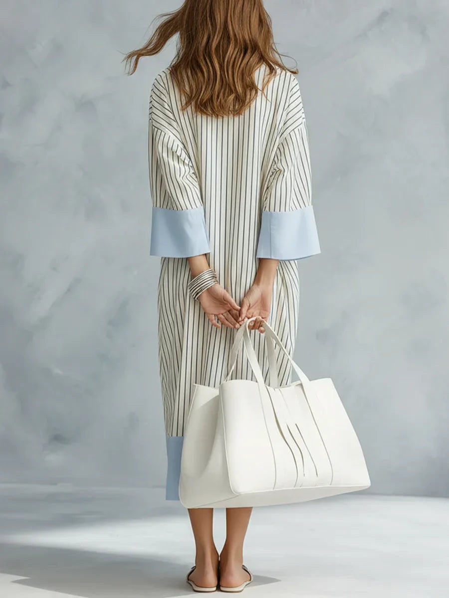 Marilee™ | Elegant Striped Loose Midi Dress