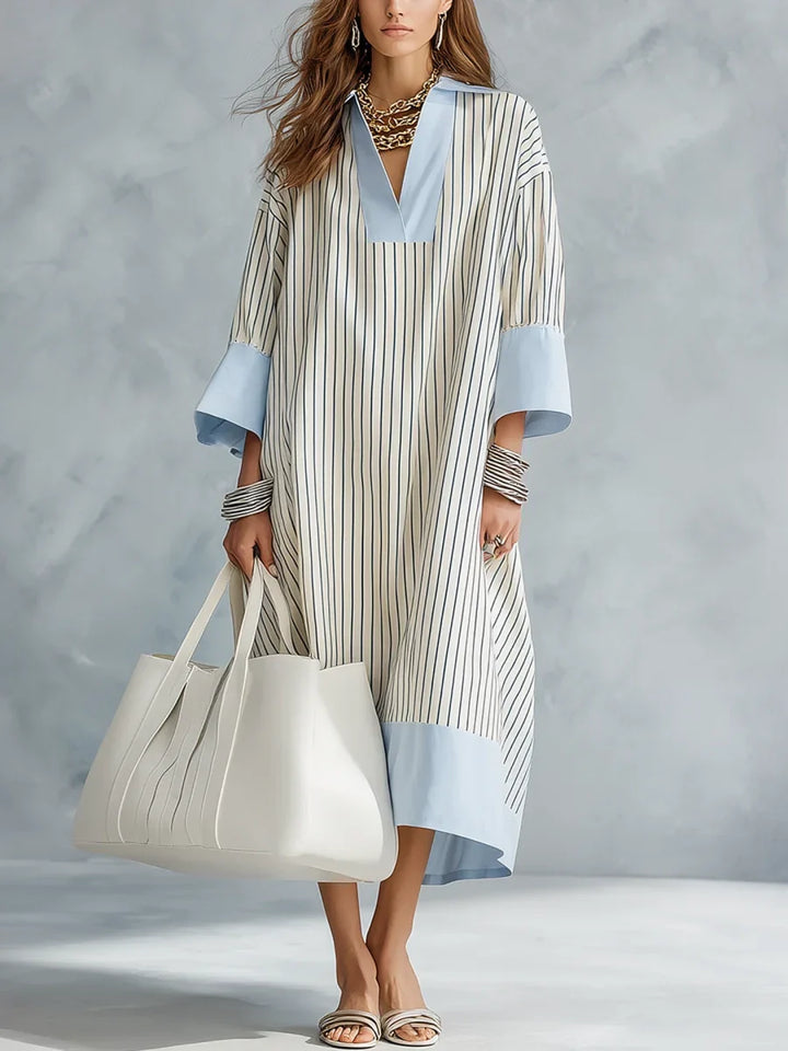 Marilee™ | Elegant Striped Loose Midi Dress