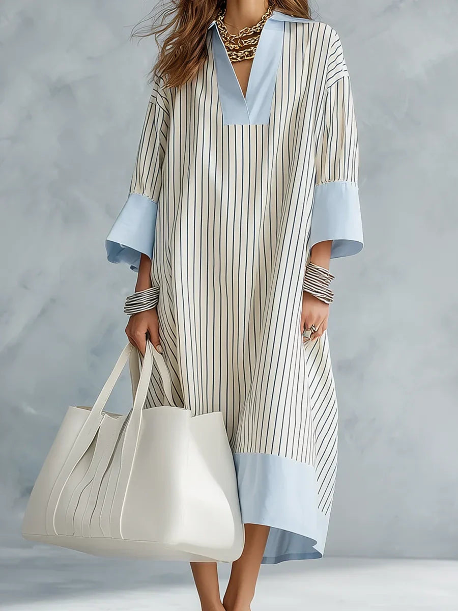 Marilee™ | Elegant Striped Loose Midi Dress